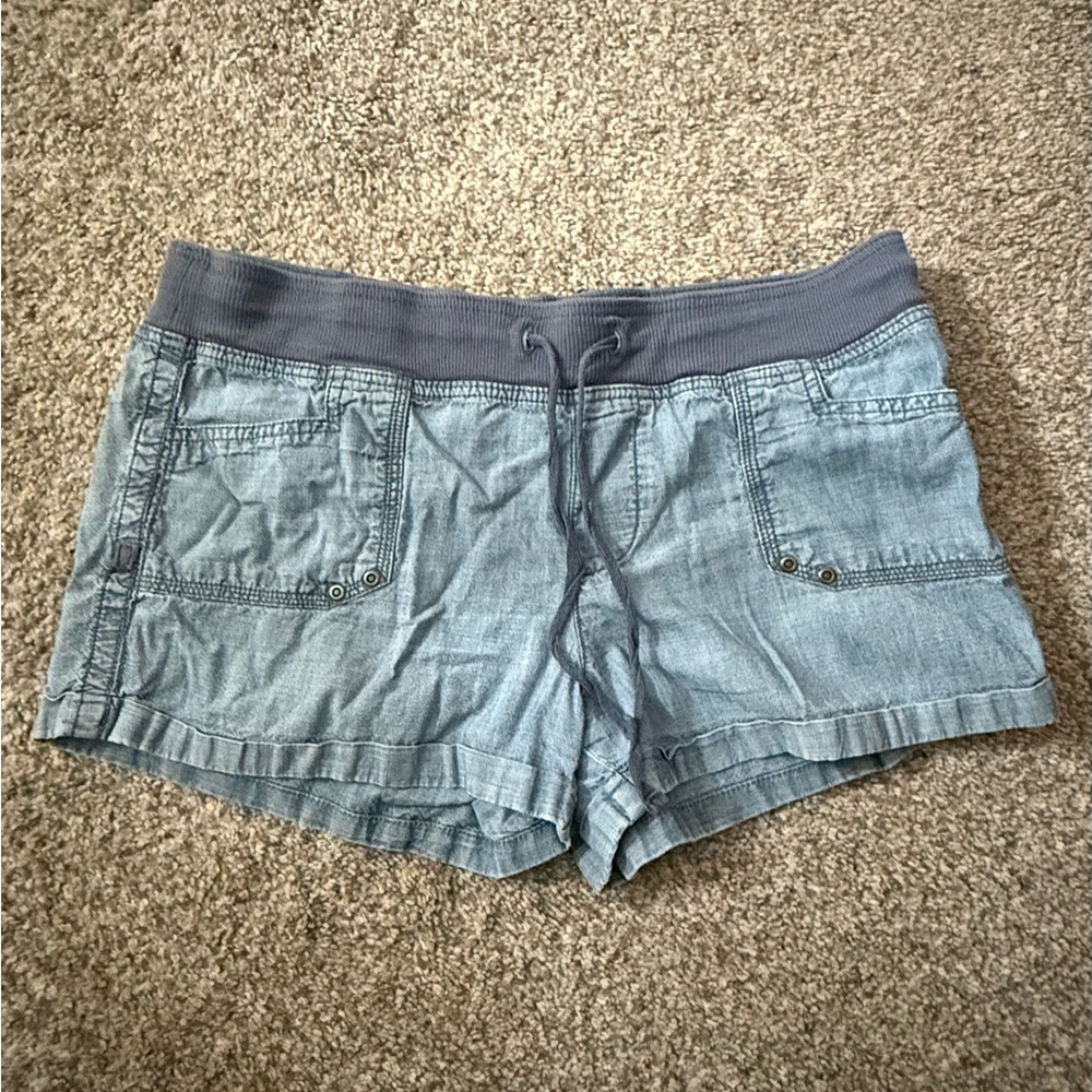 Light Blue Knit-Waist Women’s Gap Shorts